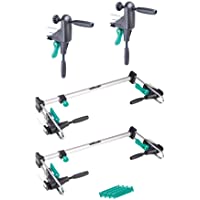 Wolfcraft 3676000 - Kit de montaje para cercos de puerta Pro- plata